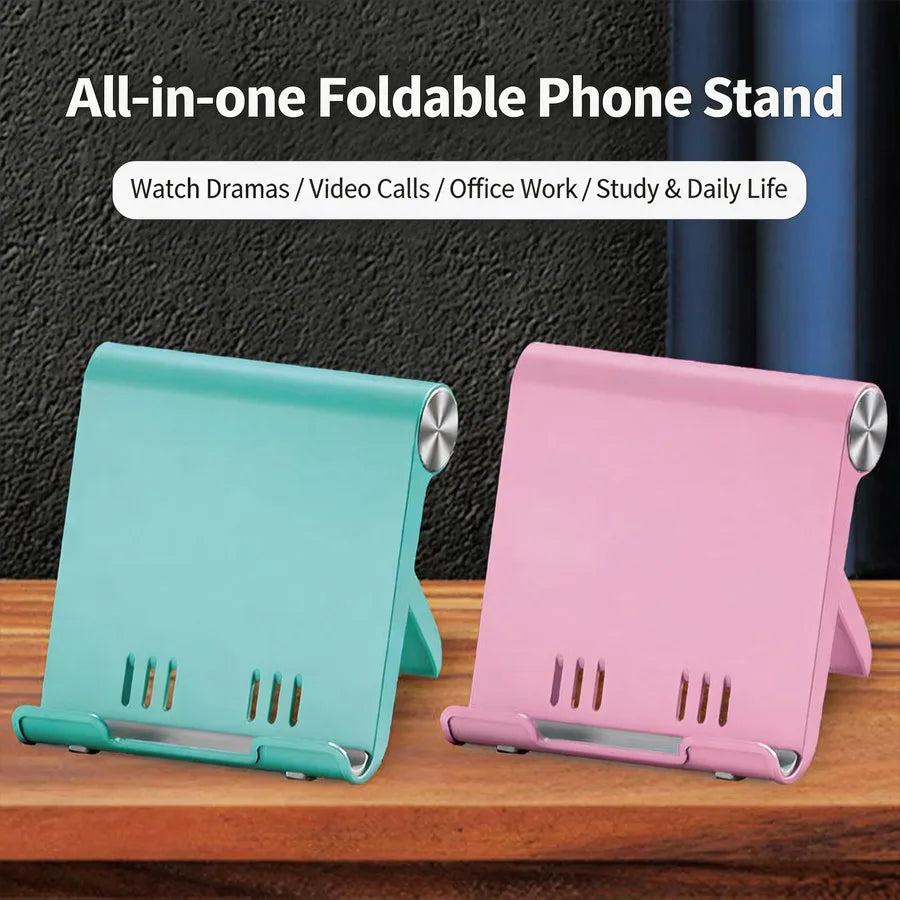 Adjustable Phone Holder Stand Portable Foldable Desktop Phone Support Universal Cell Phone Stand for iPhone, Samsung Vue