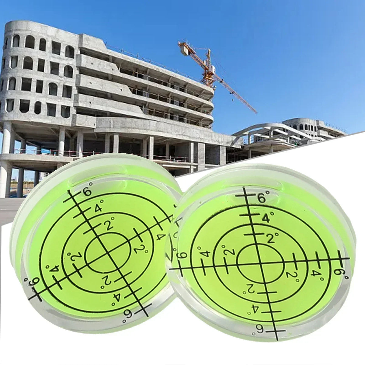 Mini Round Spirit Bubble Level Tool – 2pcs | Precision Spirit Bubble Level Vue