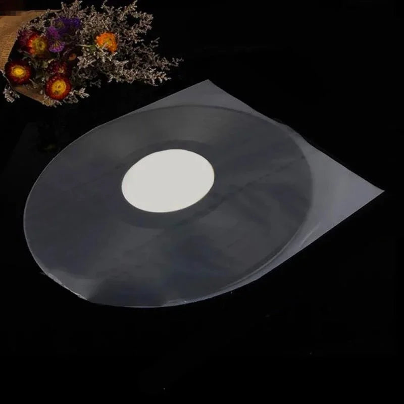 50PCS 12 inch Vinyl Record Protecter LP Record Plastic Bags Anti-Static Record Sleeves Outer Inner Plastic Clear Cover Container Vue