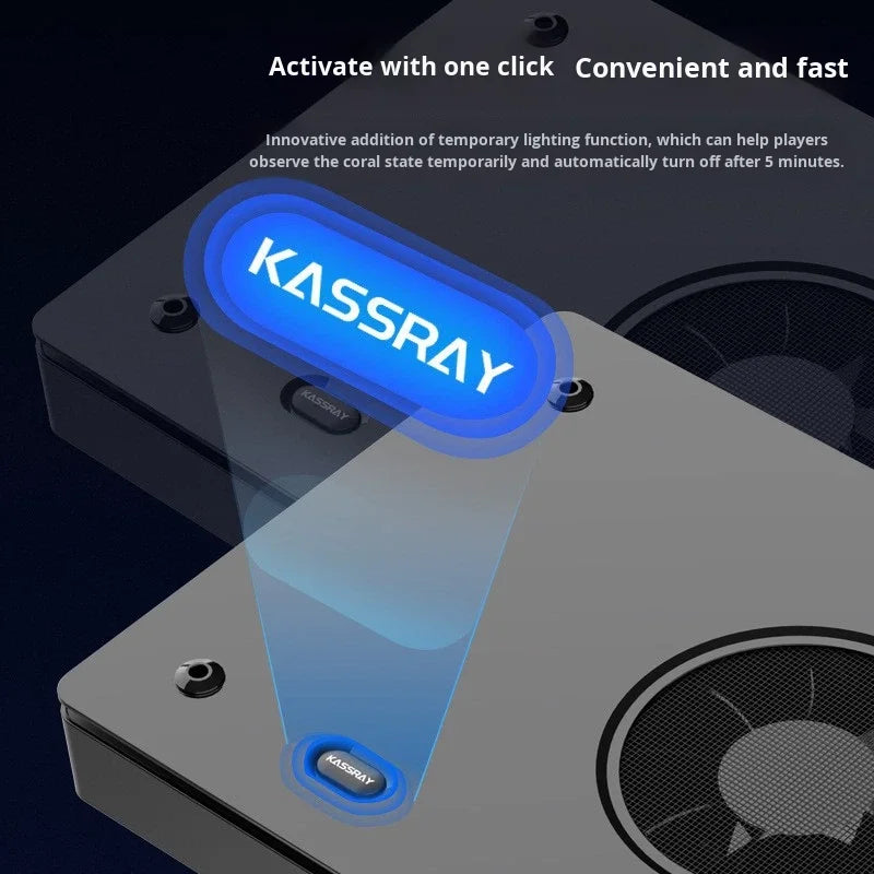 KASSRAY Smart Coral Light WiFi Remote & Bluetooth APP Control 240W Full Spectrum LED Aquarium Light for Reef Fish Tank Lamp Vue