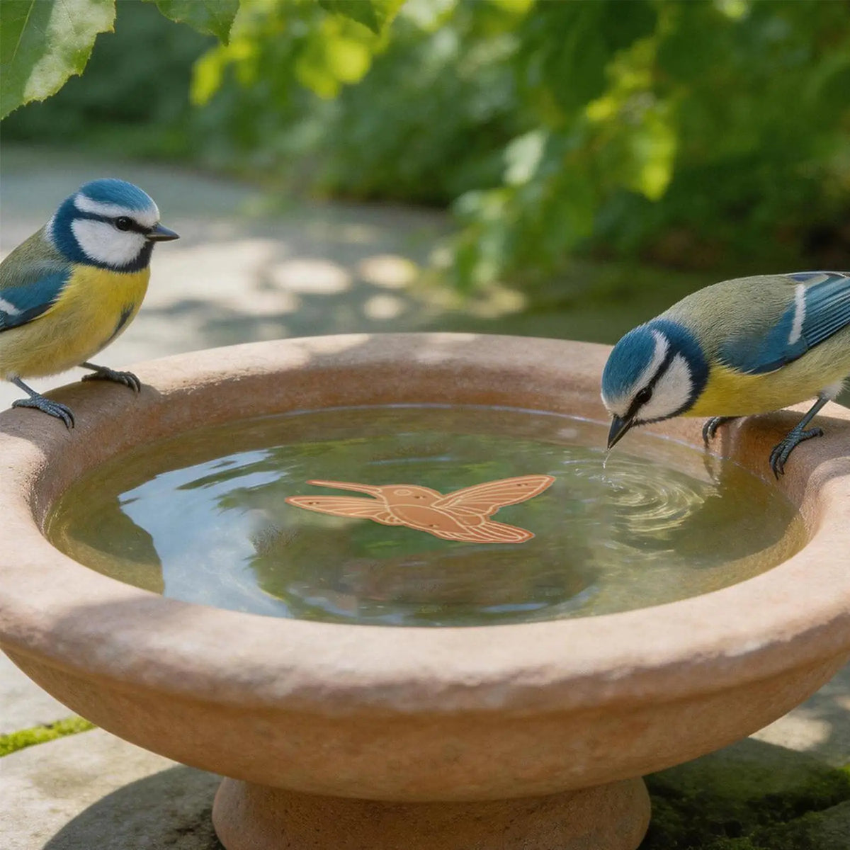 Copper Plate for Bird Bath Water Purification Disk Birdbath Cleaner for Outdoor Garden Patio Porch Birdwatchers Fountains Vue