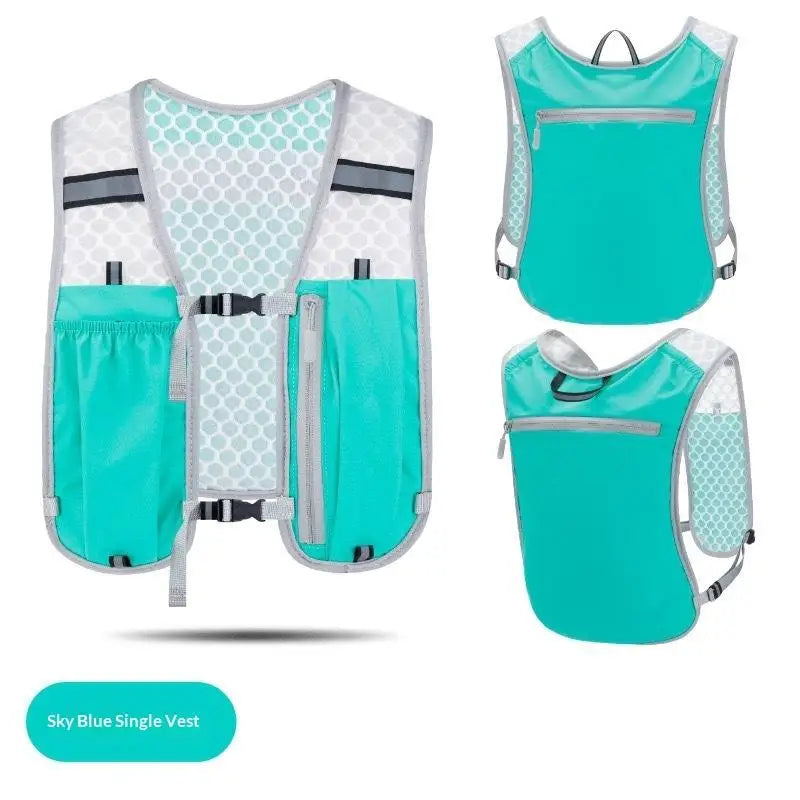 Running Water Bottle Storage Vest Lightweight Reflective Hydration