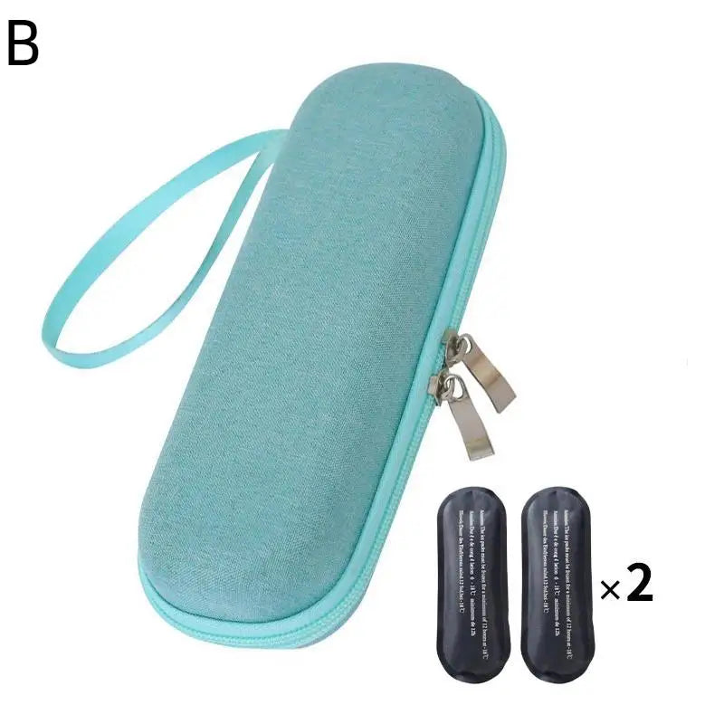 Insulin Cooler Travel Case Waterproof Insulin Cooling Bag With Display Medicine Organizer Bag For Diabetics Vue Green B