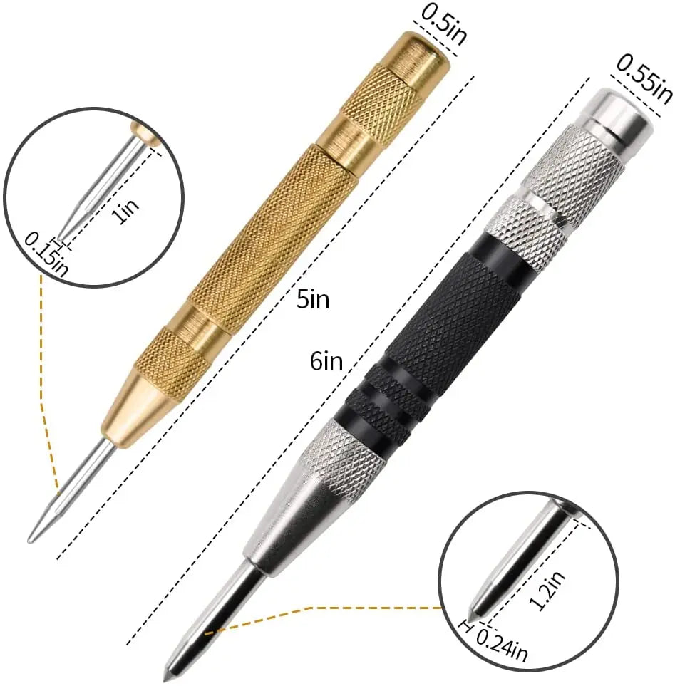 Automatic Center Punch Automatic Metal Punch Tool Woodworking Tools Loaded Marker Wood Chisel Joinery Carpenter Tool Vue