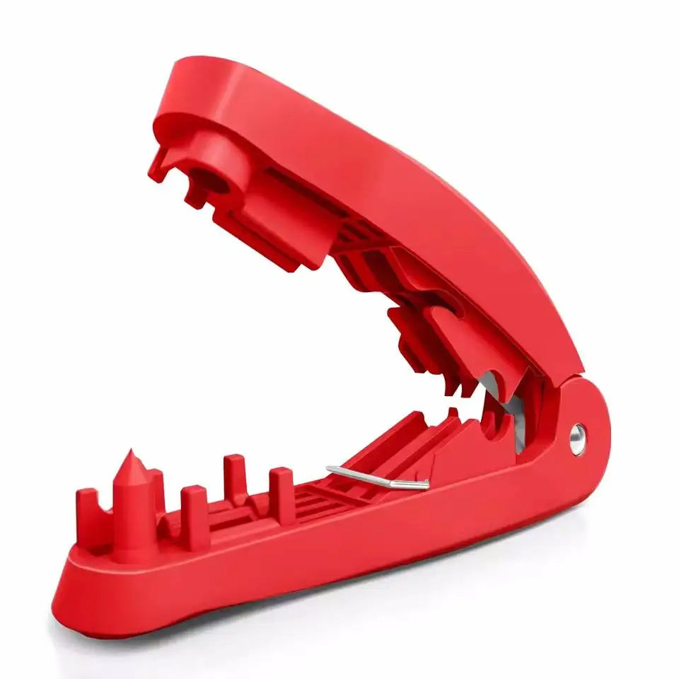New RJ45 Ethernet Cable Stripping Tool Multifunctional Cutter with cutting,stripping,untangling and straightening function Vue red