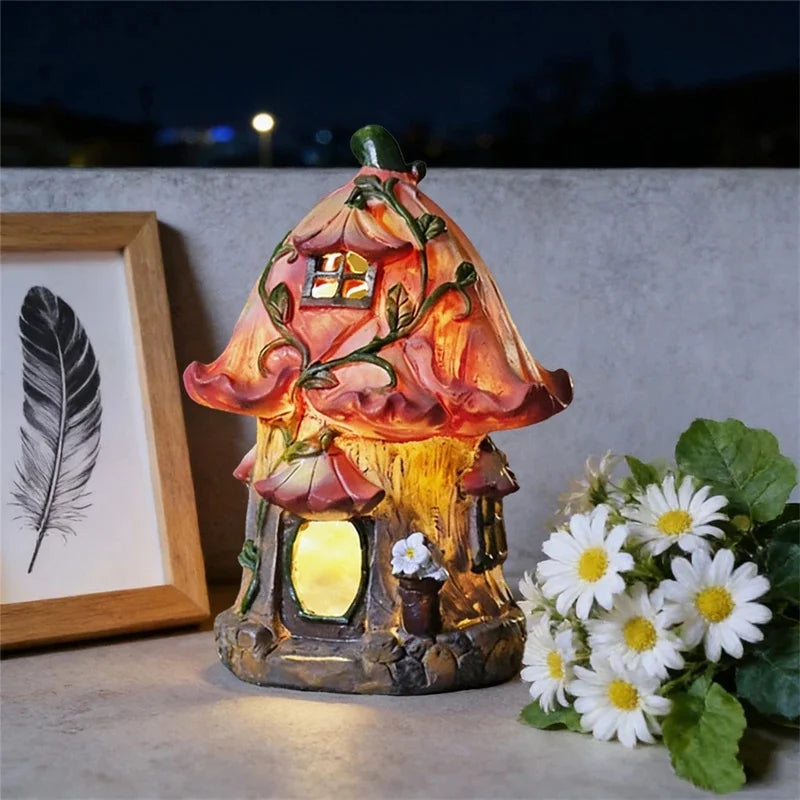 Solar Garden Lamp Vine Wrapped House Soft Glow Waterproof Outdoor Patio Yard Path Home For Couples Romantic Gift For Christmas Vue
