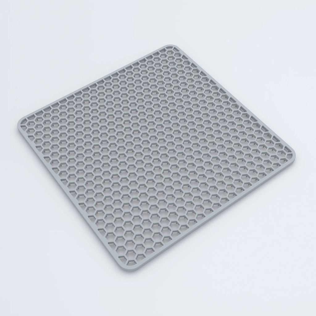 Silicone Kitchen Sink Pad Adjustable Drain Drying Pad, Sink Protector with Quick Drain & Easy Storage Vue