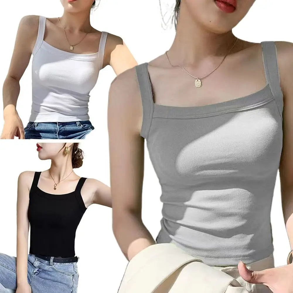Casual Sleeveless Summer Tank Tops Underwear Slim Cami Shirt Vue