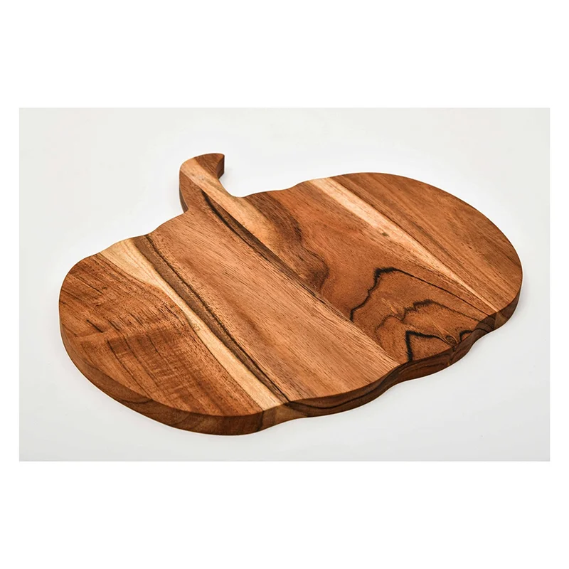 ABKW-Wood Cutting Board Halloween Pumpkin Shaped For Kitchen Decoration, Includes Cutting Boards With Handle, Boards, Serving Pl Vue