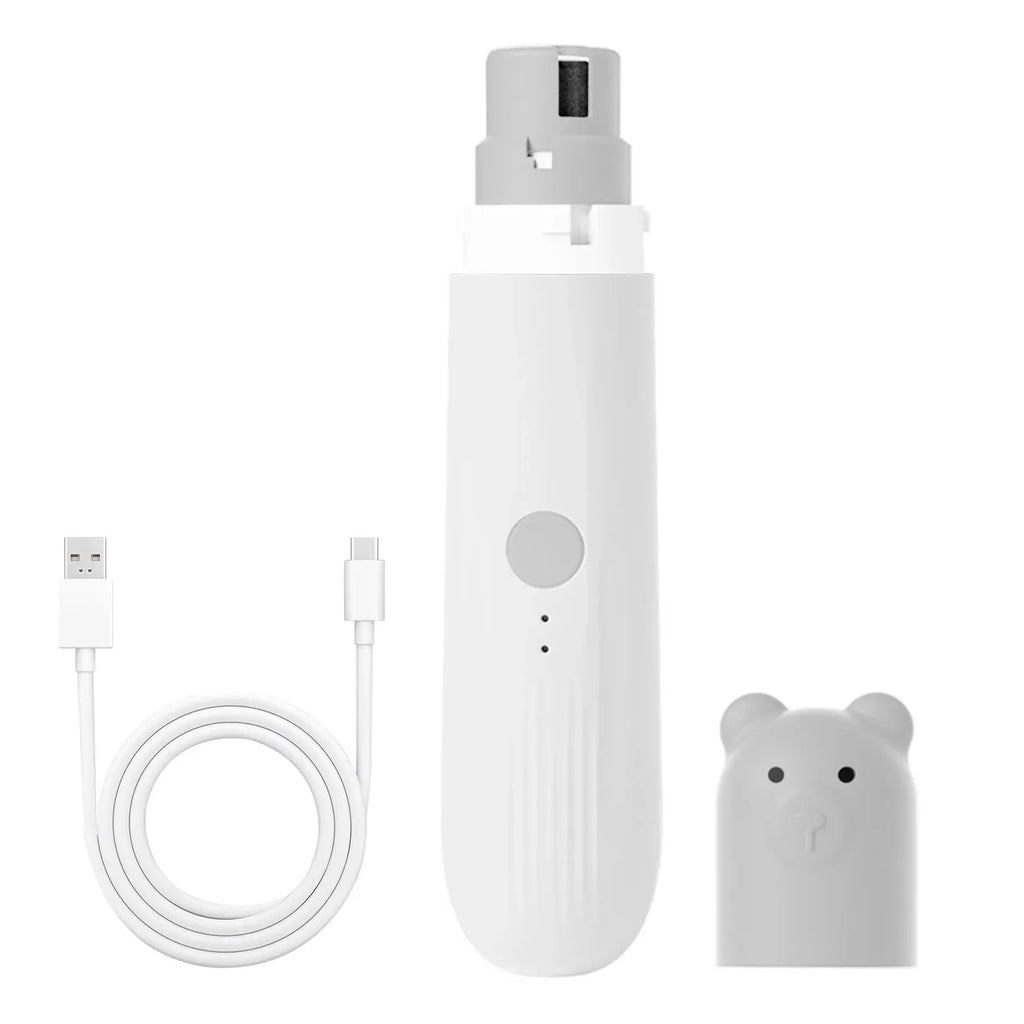 USB Electric Dog Nail Clippers Pet Nail Grinder Rechargeable Dog Nail Grinder Puppy Cat Paw Nail Trimmer Dogs Accessories Vue Gray