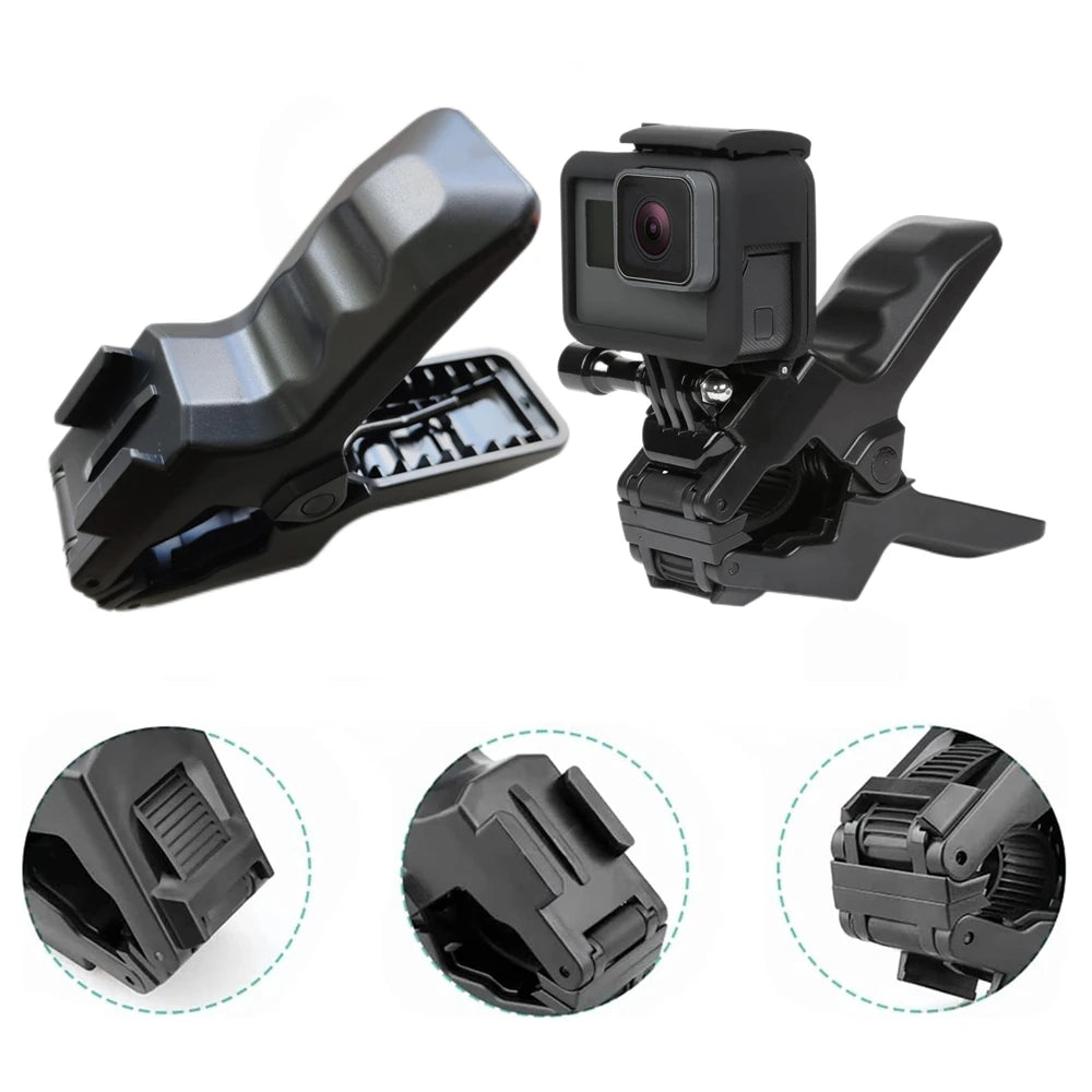 8 Joints Jaws Flex Clamp Mount Adjustable Gooseneck Mount for GoPro Hero 12 11 10 9 8 7 6 5 4 Session Insta 360 DJI Cameras Vue