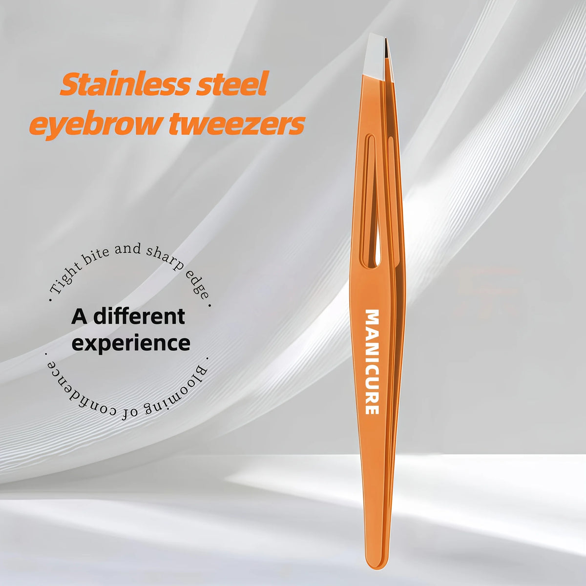 1pc Tight-Fit Slant Tip Tweezers Compatible for Eyebrows, Mustache Hair Removal, Facial Grooming - Tweezers for Men & Women Vue