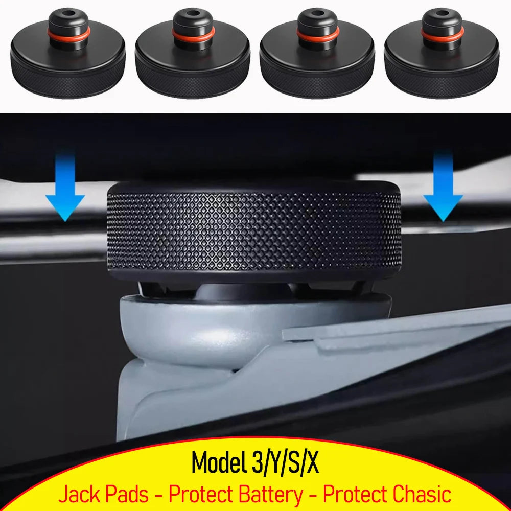 4pcs Lifting Jack Pads for Tesla Model 3 Y S X Juniper Accessories Rubber Puck Chassis Lift Stand Adapter Battery Protective Pad Vue