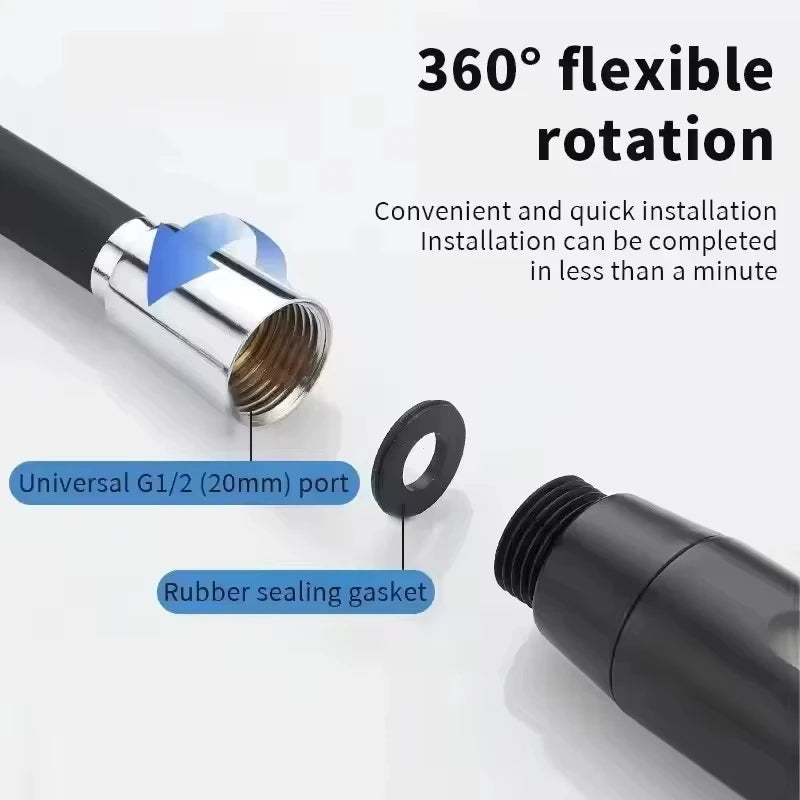 1.5/2M Bathroom Silicone Shower Tube Bend Arbitrarily Hose Explosion Proof Anti-winding Shower Hose Bathroom Faucet Accessories Vue