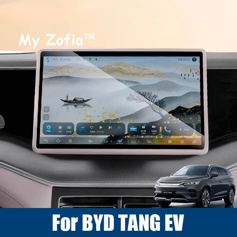 For BYD TANG EV TANG 2024 2025 2026 Car 15.6 inch Screen Silicone Strip Protection Anti-collision Waterproof Special Accessorie Vue