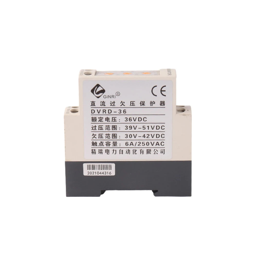 Over Under Voltage Protector Relay Device Switch DC12V/DC24V/DC36V/DC48V Over Under Voltage Values Adjustable Protector Relay Vue