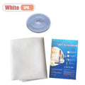 1-10PCS Simple Invisible Window Screen Mosquito Net Self Adhesive Thickened Polyester with Velcro for Home Window Vue White-1PC 130X150CM