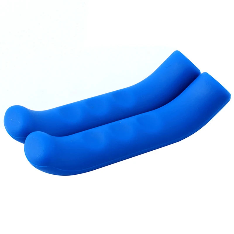 2PCS Bicycle Brake Handle Cover TPR MTB Grips Bicycle Handlebar Protect Cover Anti-slip Bicycle Protective Gear Bike Accessories Vue Blue