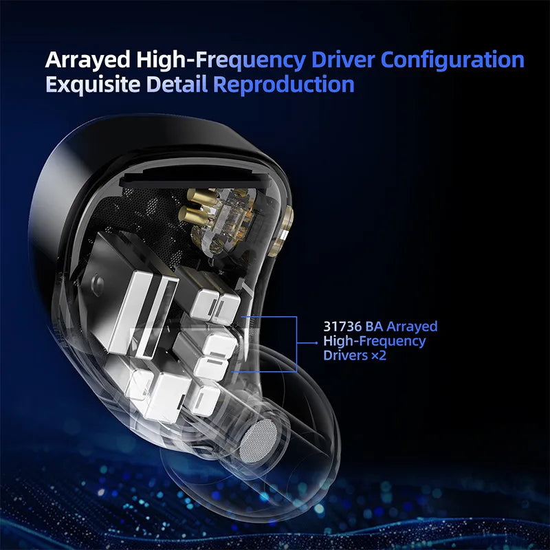 KZ AM16 16 Balanced Armature In-Ear Monitor IEM Earphones In-Ear Monitor IEM Vue