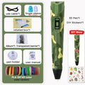 3D Printing Pen Kids PLA 40 Colors 1.75mm PLA Filaments Children 3D Doodle Pen DIY Drawing Pens Boys Girls Birthday Gifts Vue camo pen add 120M PLA Filagment
