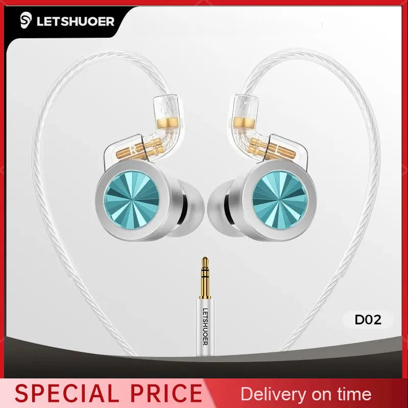 LETSHUOER D02 Type-C In-Ear Monitor – 11mm Dynamic Driver IEM In-Ear Monitor Vue