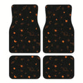 Set Of 4 HighQuality Car Floor Mats, Featuring A Moon, Stars, And Planets Design, Universal Fit, Easy To Clean, And Perfect For Vue United States as illustrated