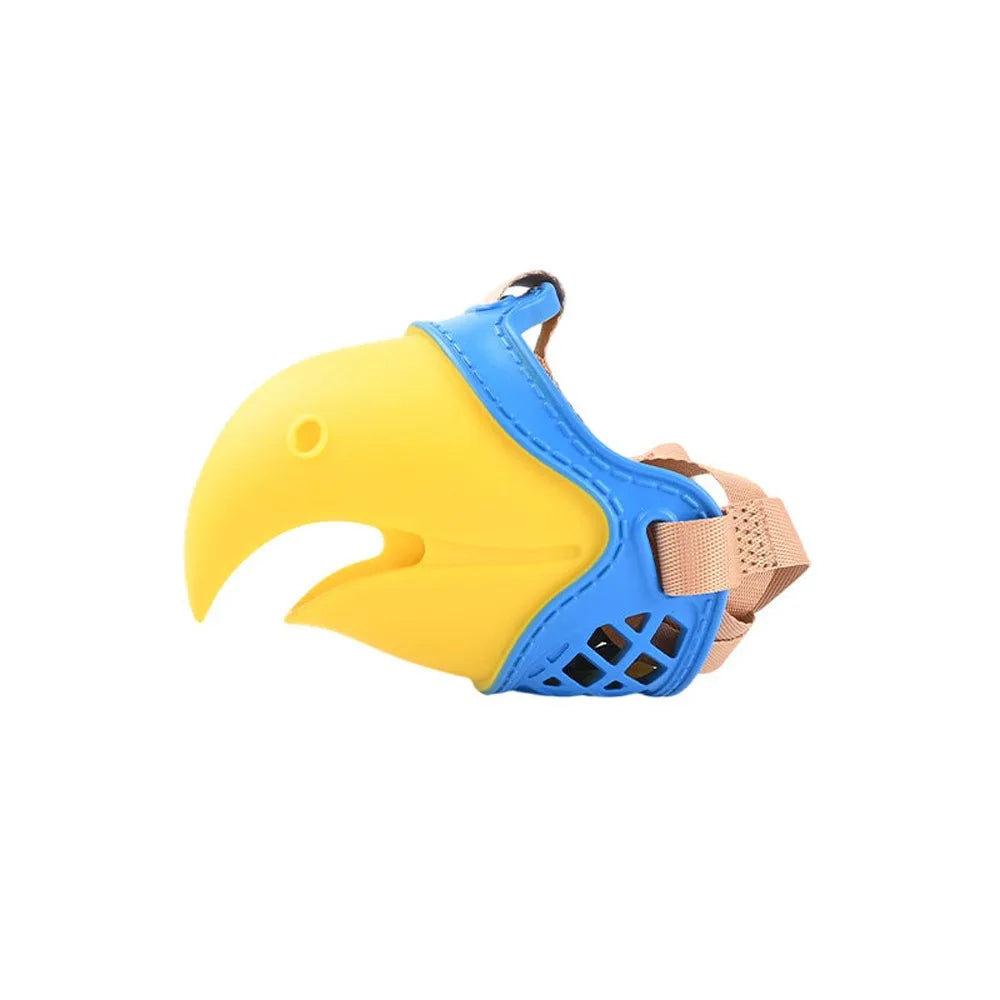 Anti Bite Dog Parrot Muzzle Breathable Strong Dog Mouth Cover Comfortable with Frame Dog Anti Chewing Guard Vue Yellow XXL