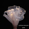 White Light Floral Wrapping Paper Wrinkled Design Bouquet Gift Packaging Decoration Vue pink