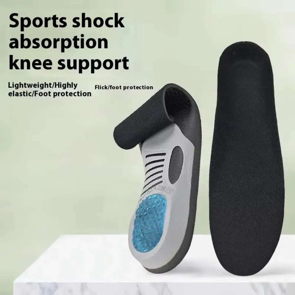 1 Pair Gel Material Sports Running Insoles Soft Elastic Orthopedic Support Orthotic Inserts Shock Proof Comfort Cushioning Vue