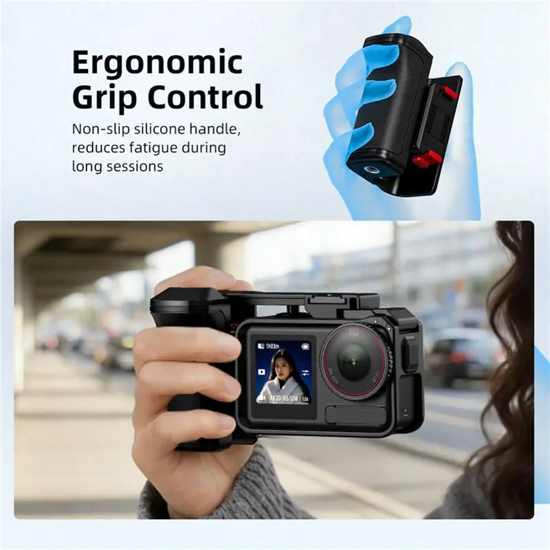Hot-For DJI Action 5 Pro Handle Grip Vlgo Video Handle Camera Accessories Vue