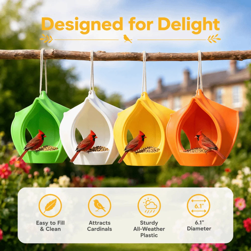 Plastic Hanging Bird Feeder Birdhouse Large Capacity Bird Feeding Station Water-Resistant Weatherproof Wild Bird Feeder Vue