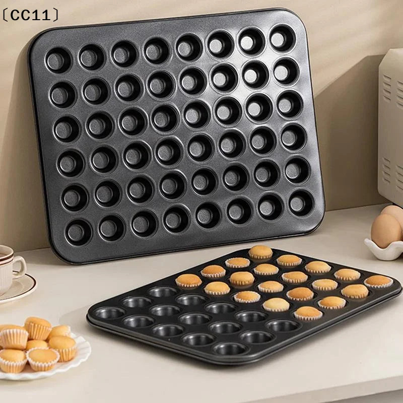 48 Holes Round Muffin Cake Pan Cupcake Mold Non Stick Baking Dishes