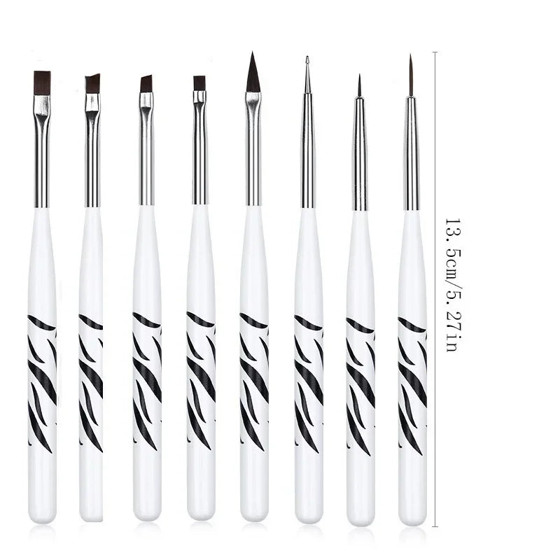 Nail Art Brush Ombre Brushes UV Gel Nail Polish Brush Painting Drawing Carving Pen Set For Manicure DIY Design Tools Vue