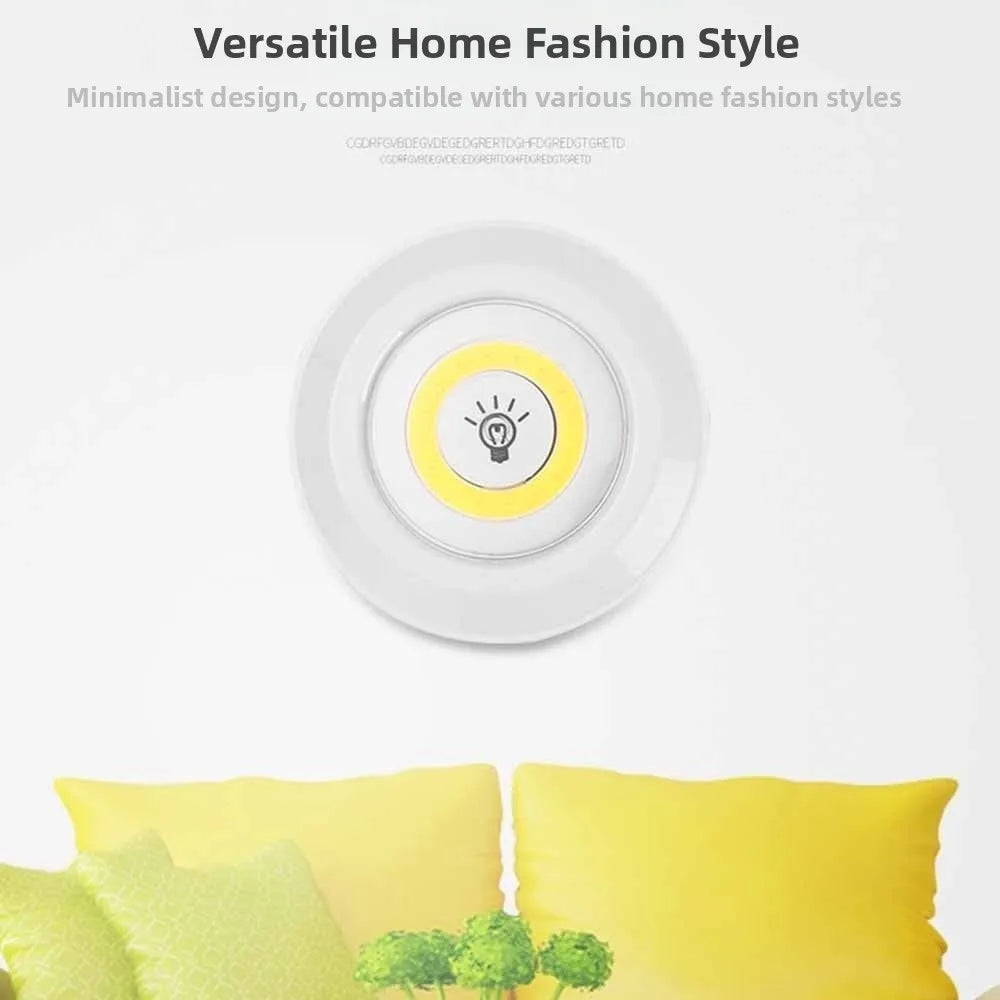 Battery Operated LED Under Cabinet Light Touch Sensor White/Warm Light Closet Lights with Remote Control Wireless Night Light Vue