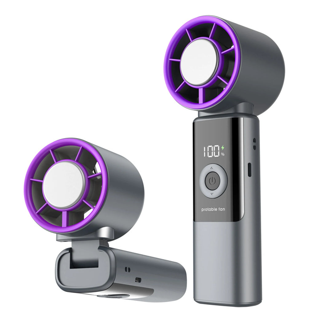 Foldable Handheld Fan USB-C Rechargeable 199-Speed Portable Handheld Portable Fan Vue Grey China Mainland