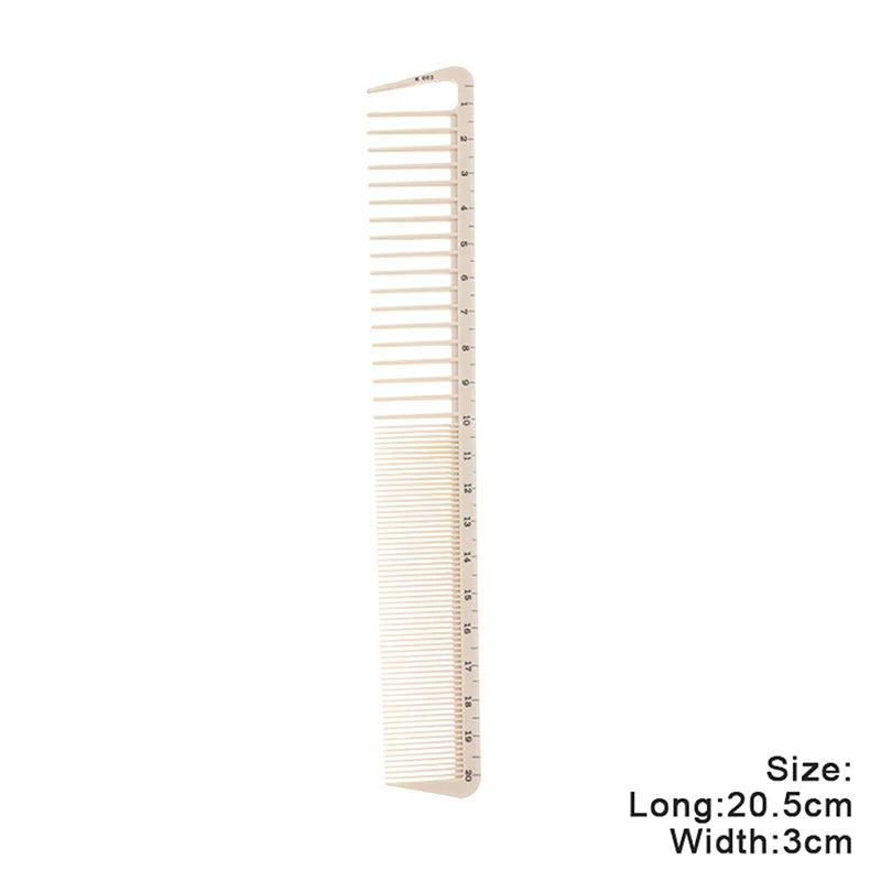Scale Marked Professional Barber Comb Laser Ruler Hair Cutting Styling Tool Salon Hairdressing Plastic Modeling Brush Supplies Vue A3
