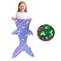 Flannel Mermaid Sleeping Bag Universal Soft Mermaid Tail Blanket Beautiful Cozy Rainbow Mermaid Blanket Children Vue D