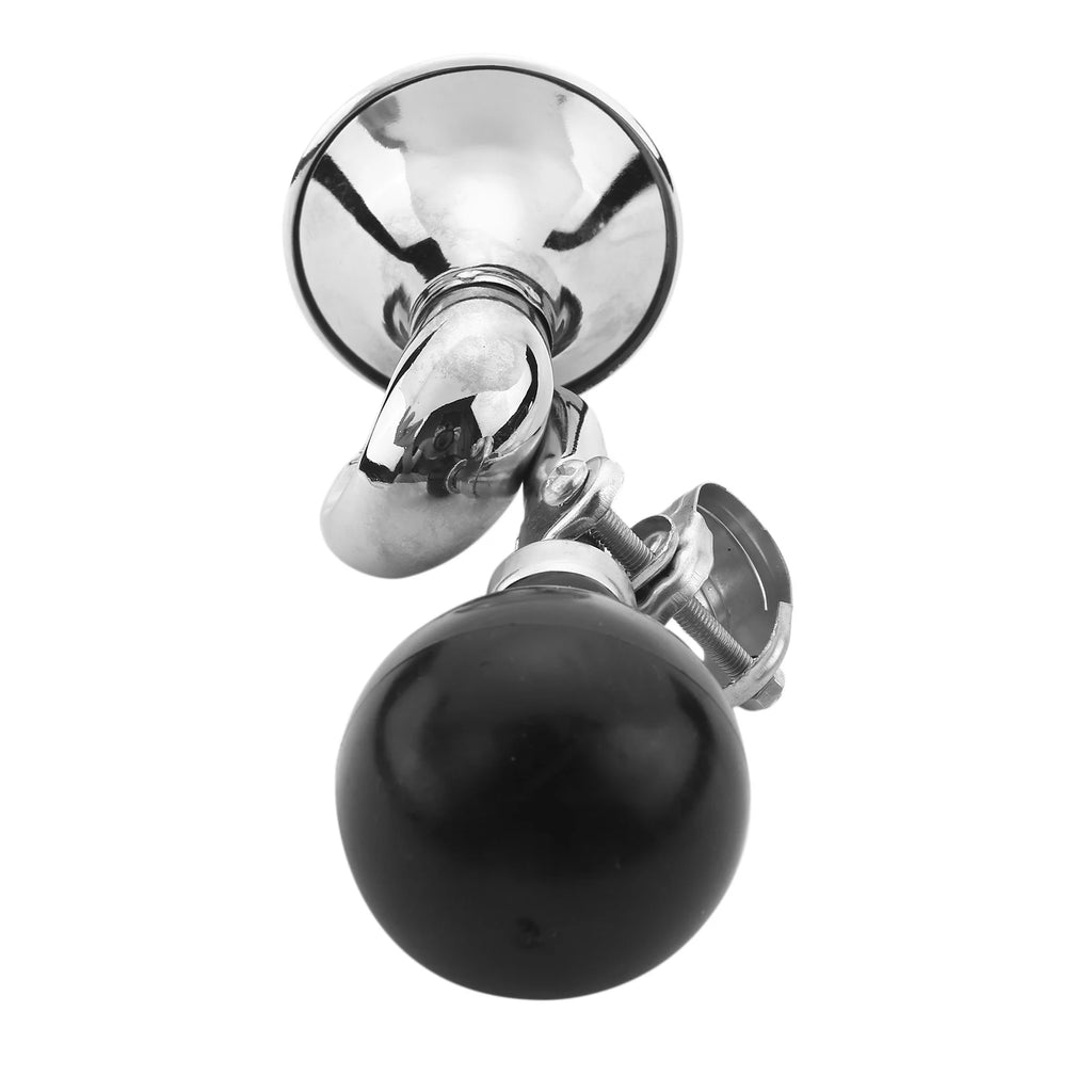 ABKW-2X Non-Electronic Trumpet Loud Bicycle Cycle Bike Bell Vintage Retro Bugle Hooter Horn Silver Vue