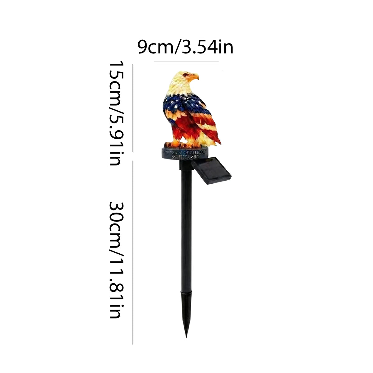 Solar Bald Eagle Stake Light | Patriotic Garden Decor Solar Garden Stake Light Vue