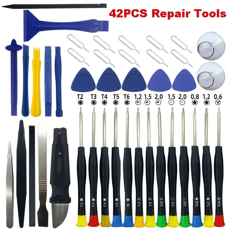 40 in 1 Mobile Phone Repair Tools Disassemble Repair Set for iPhone Screwdriver Combination Skid Multi Function Disassembly Kit Vue 42 in 1 Set