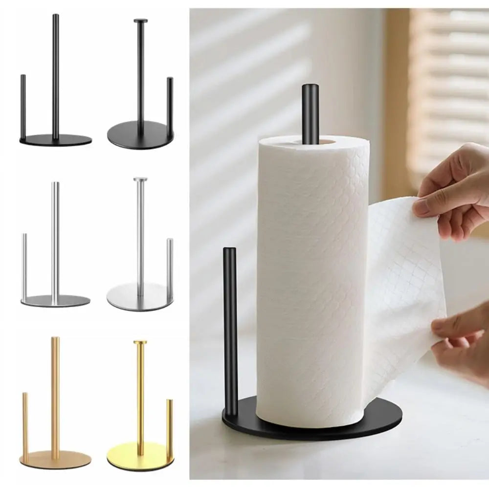 Stainless Steel Paper Towel Holder One-Handed Tear Non-Slip Kitchen Roll Dispenser Space-Saving Durable Tissue Roll Holder Vue