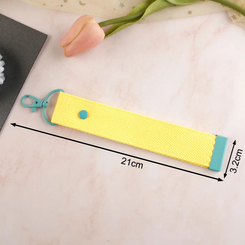 Fashion Cotton Keychain Lanyard Wrist Straps Schoolbag Backpack Pendent Key Chain Car Keys Canvas Strap Keyring Vue A4