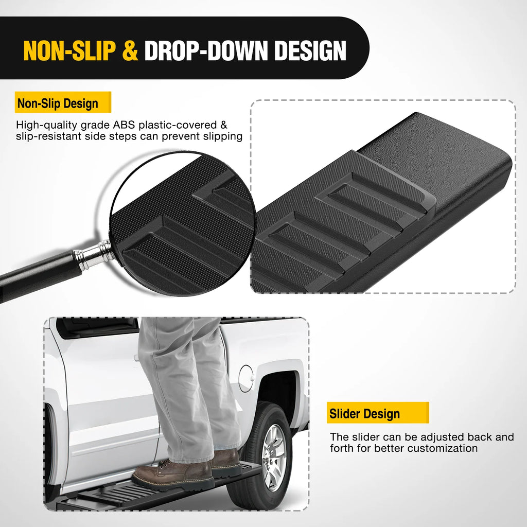 Nilight Running Boards for 2022 2023 2024 2025 2026 Toyota Tundra Crewmax Cab 4 Full Size Doors 6 Inch Side Step Nerf Bars Black Vue