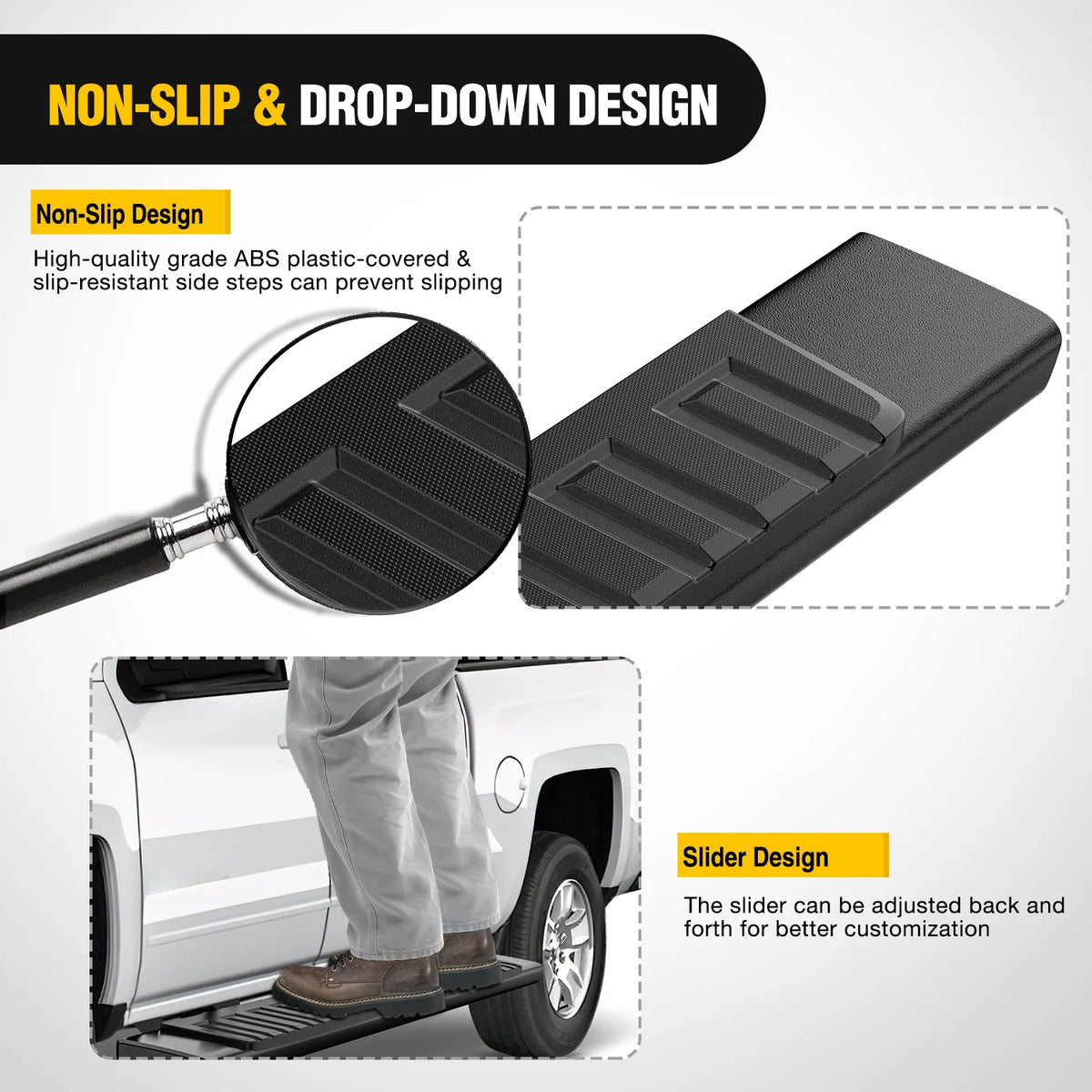 Nilight Running Boards for 2022 2023 2024 2025 2026 Toyota Tundra Crewmax Cab 4 Full Size Doors 6 Inch Side Step Nerf Bars Black Vue