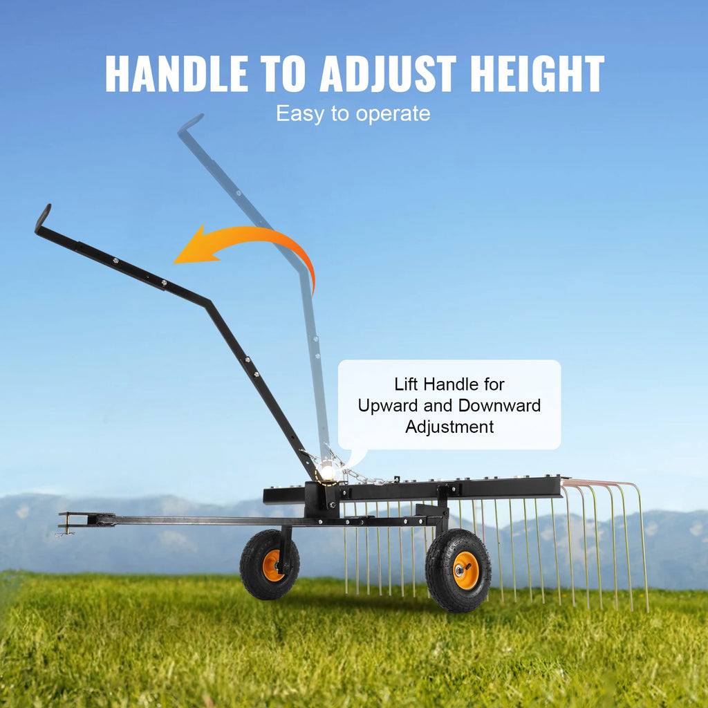 60" Tow-Behind Dethatcher – 24 Steel Tines for ATV & Mower Tow-Behind Dethatcher Vue