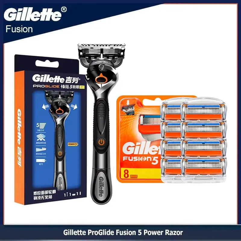 Gillette Fusion 5 Proglide Power Razor for Man Manual Shaver Flexball Beard Precision Clean Safety Straight Shaving Machine Vue