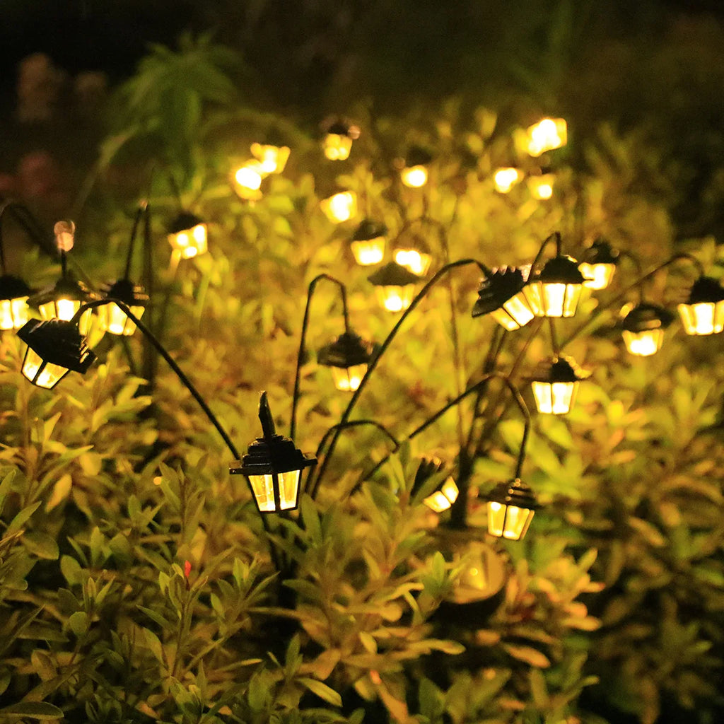 Vintage Multi-head Solar Garden Lights Waterproof LED Solar Stake Lantern Light for Patio Lawn Path Backyard Holiday Decor Vue Warm White 1pc6head