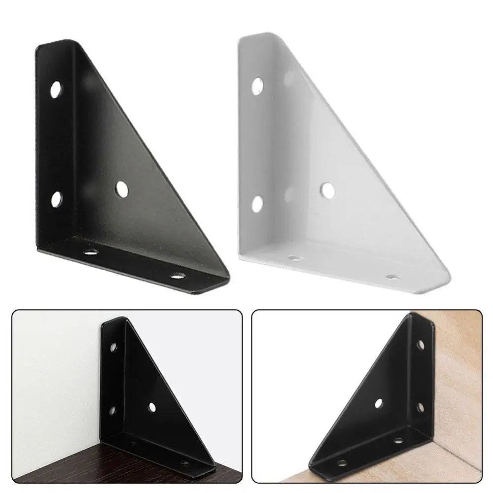 12Pcs Thick Triangle Corner Brackets L-Brackets Heavy Duty Furniture Corner Brace 90 Degree Convenient Angle Code Vue