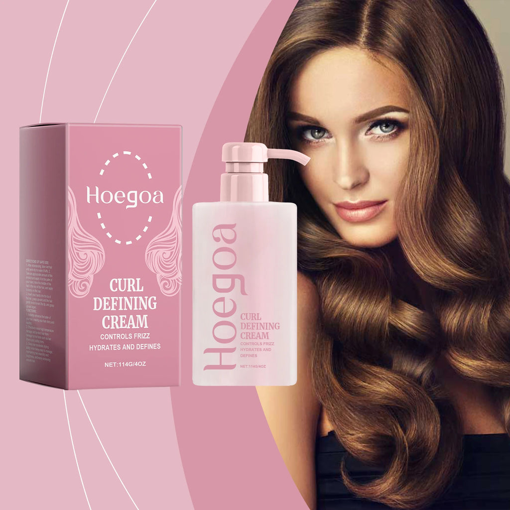 Coconut Oil Hair Curling Cream Curl Enhancer Booster Moisturize Soften Defining Curls Anti-Frizz Elastin Fluffy Styling Hair Wax Vue Default Title