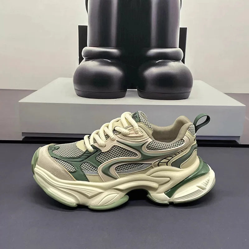 Men's High Top Casual Sneakers – Breathable Lace-Up Board Shoes High Top Sneakers Vue